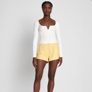 7 For All Mankind quarter zip ribbed top out of stock XS